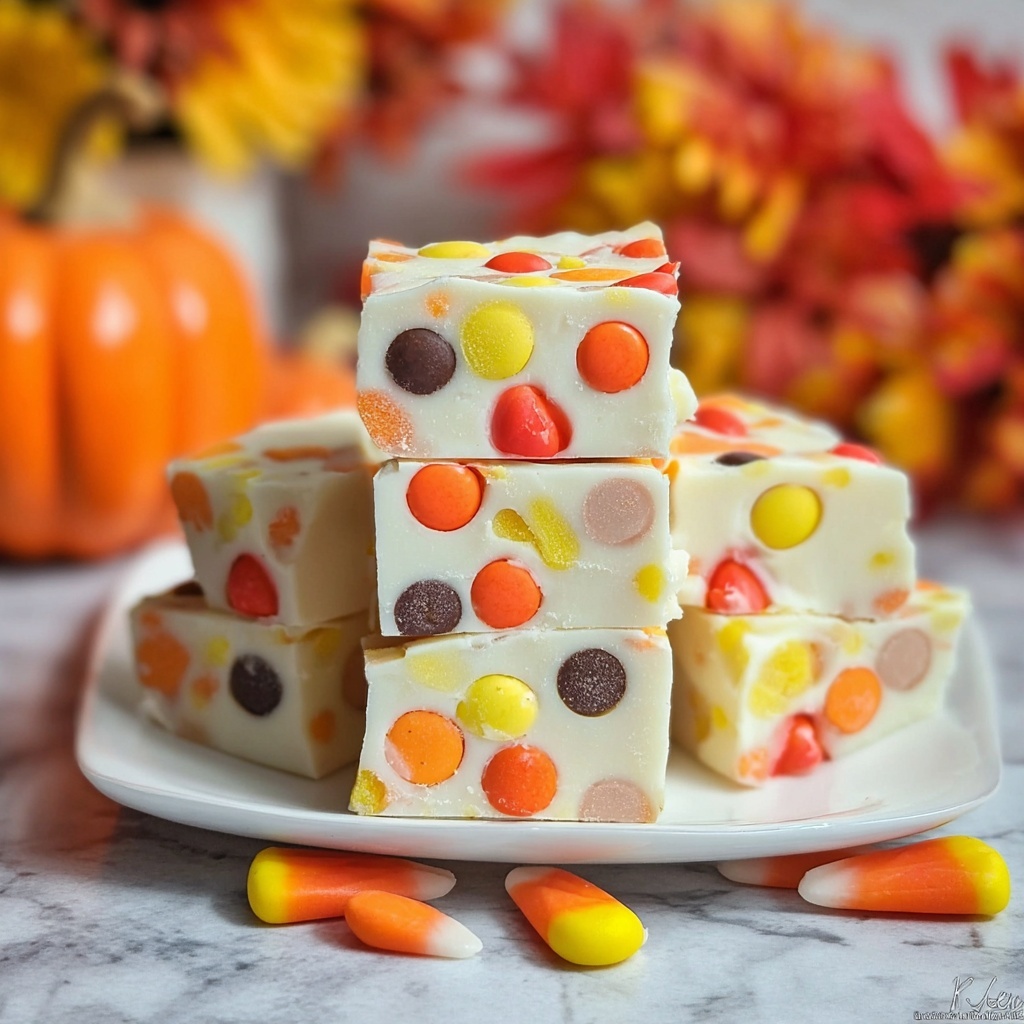 Candy Corn Fudge Recipe - Recipe Image
