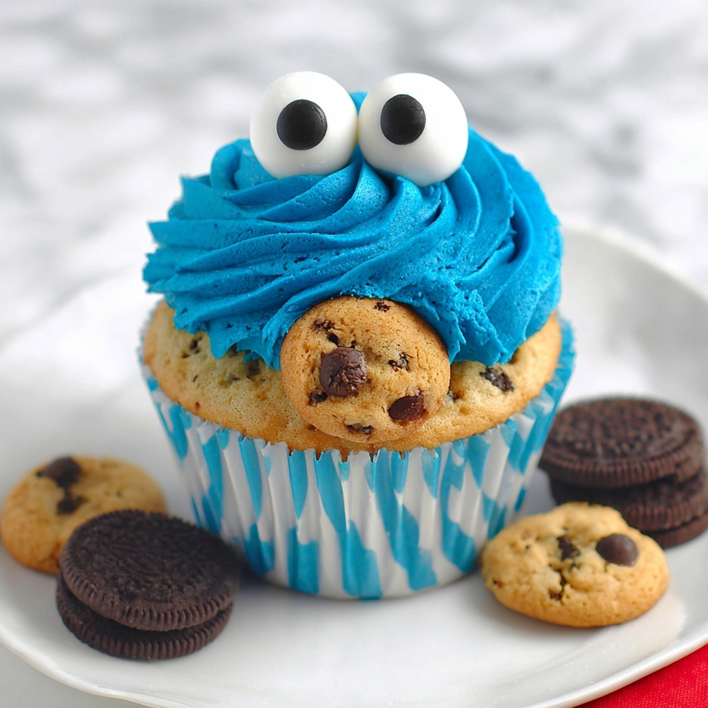 Cookie Monster Cupcakes Recipe - Recipe Image
