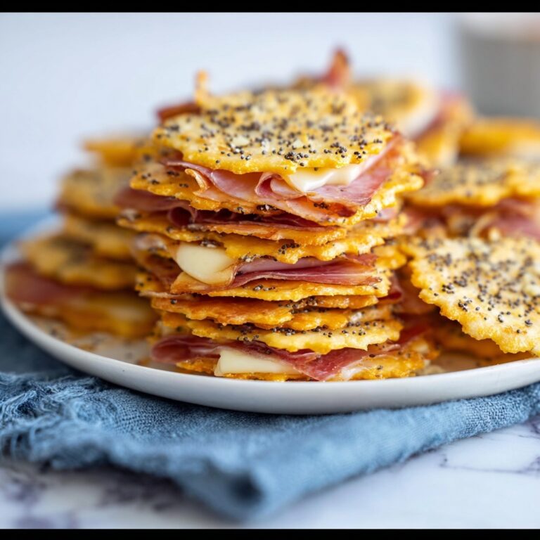 Baked Ritz Cracker Sandwiches with Ham and Swiss Cheese Recipe