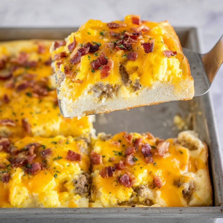 Breakfast Pizza with Sausage, Egg, and Bacon Recipe