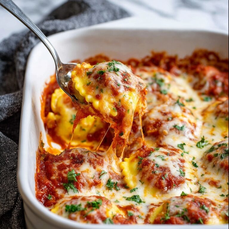 Baked Ravioli with Marinara and Parmesan Recipe
