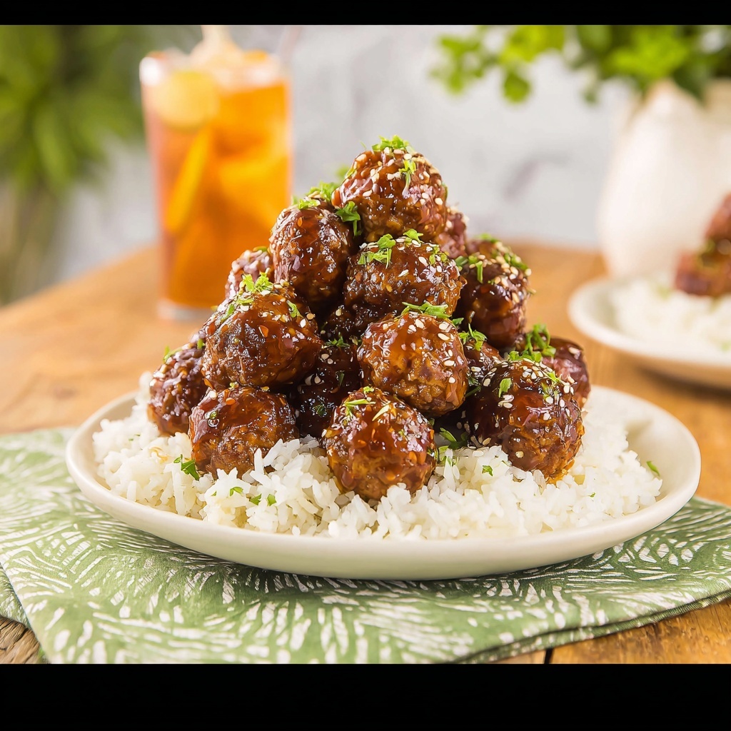 Honey Garlic Meatballs Recipe - Recipe Image