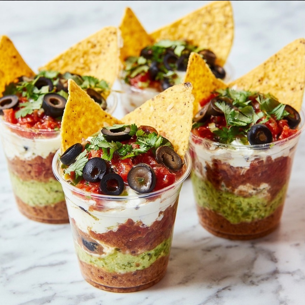 7 Layer Dip Cups Recipe - Recipe Image