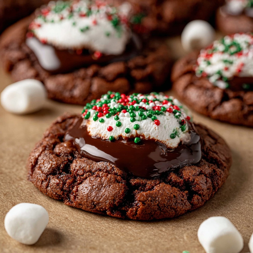 Hot Cocoa Cookies with Marshmallow Topping Recipe - Recipe Image