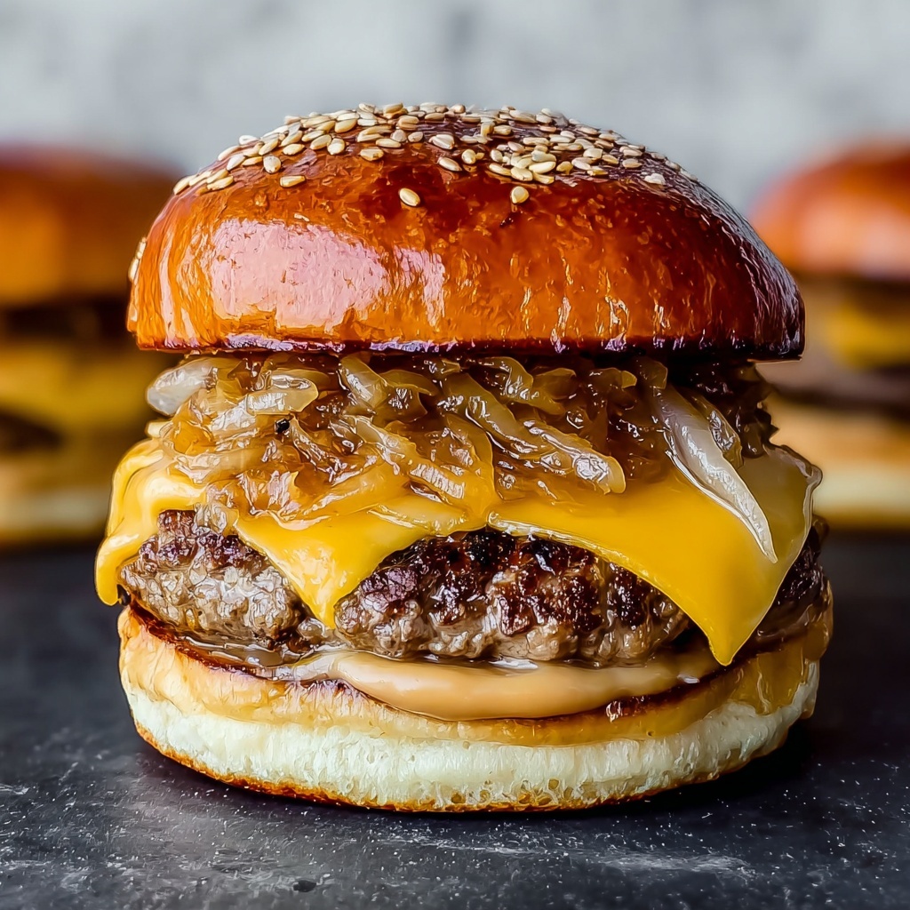 Savory Oklahoma Onion SmashBurger Recipe - Recipe Image