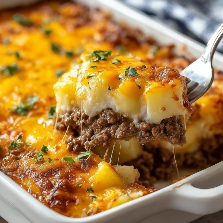 Irresistible Ground Beef Casserole with Creamy Potatoes Recipe