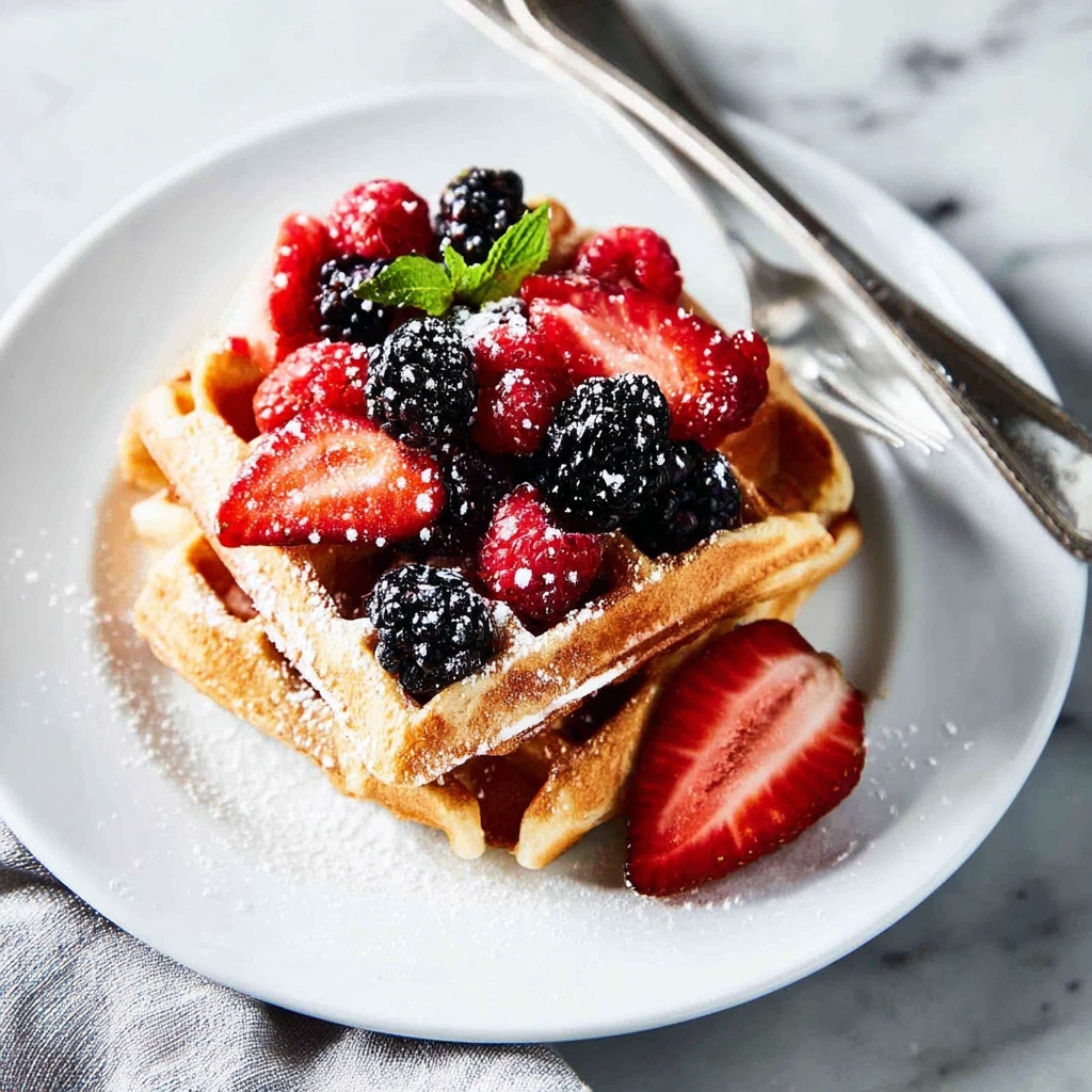 Fluffy Buttermilk Waffles Recipe - Recipe Image