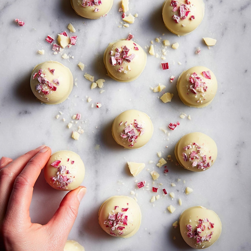 No Bake Peppermint Bark Oreo Truffles Recipe - Recipe Image