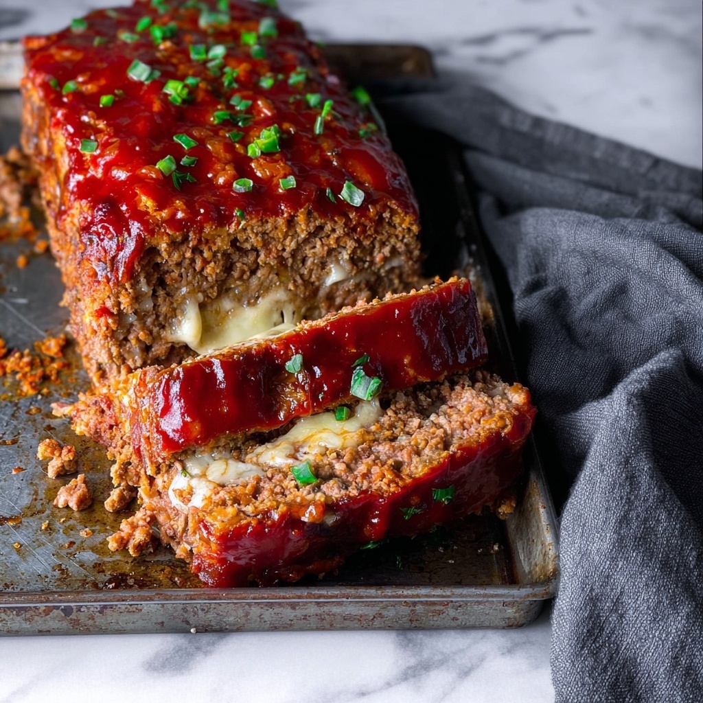 Mozzarella-Stuffed Meatloaf Recipe - Recipe Image