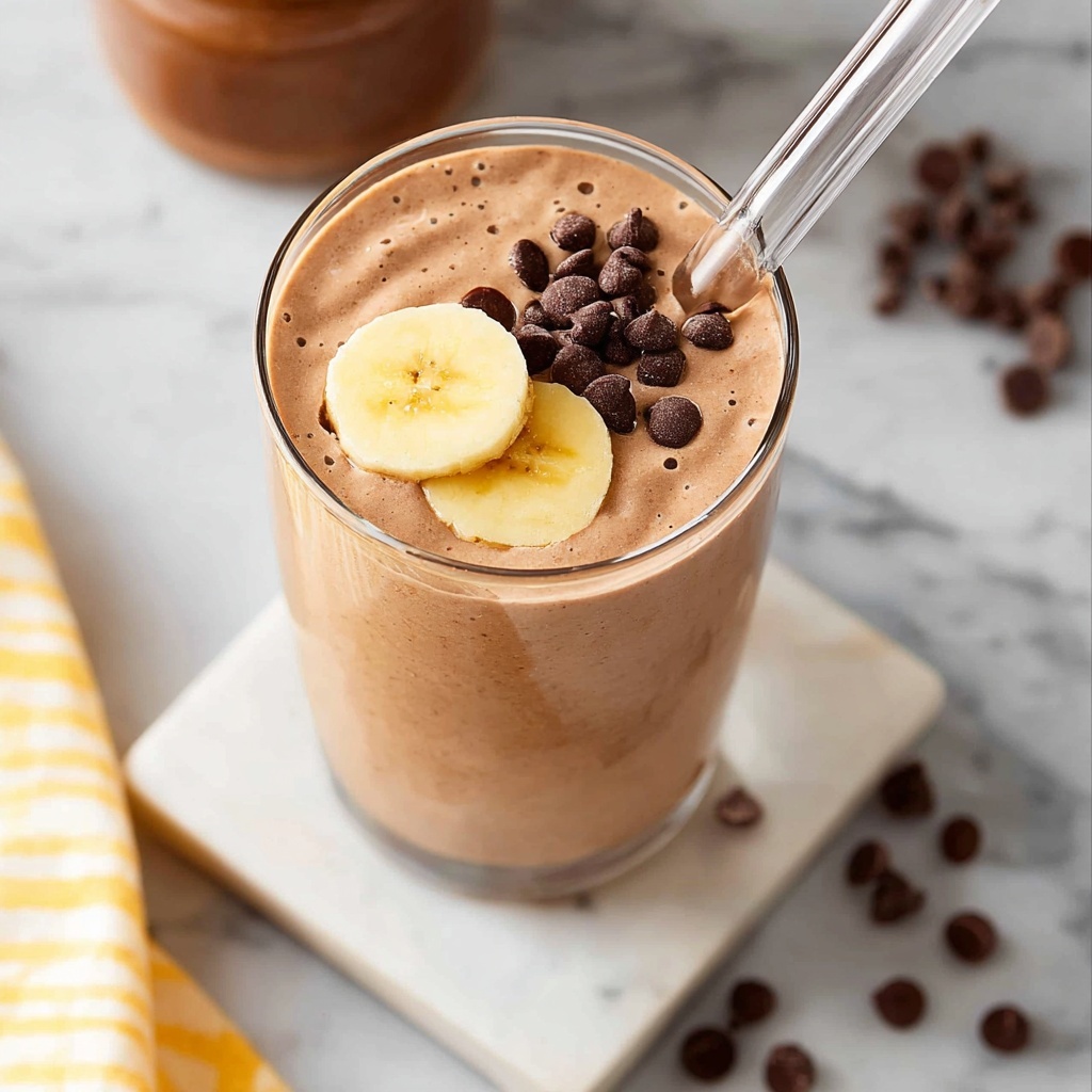 Chocolate Peanut Butter Banana Smoothie Recipe - Recipe Image