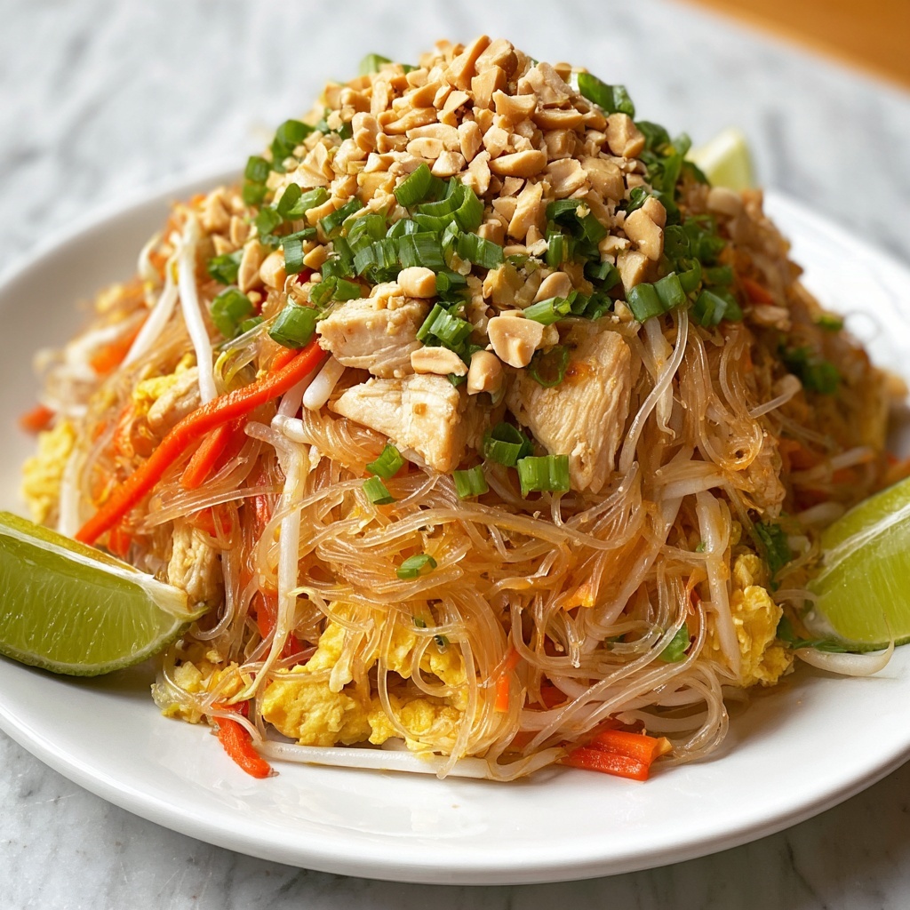 Healthy Chicken Pad Thai Recipe - Recipe Image