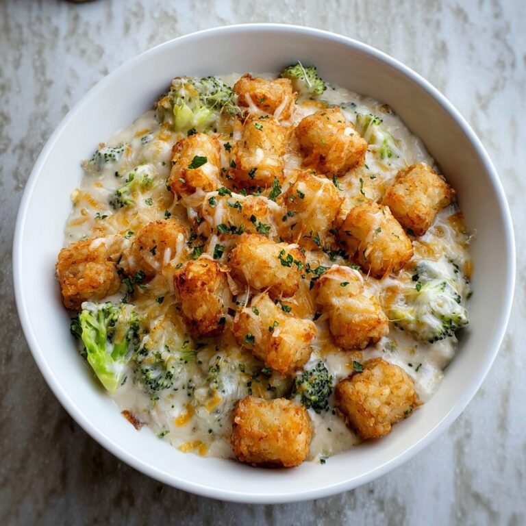 Chicken Alfredo Tater Tot Casserole Recipe