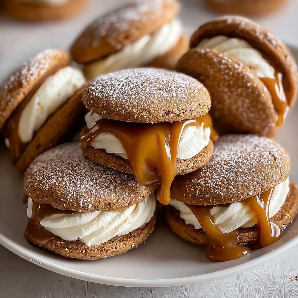 Apple Cider Whoopie Pie Cookies with Caramel Recipe - Recipe Image