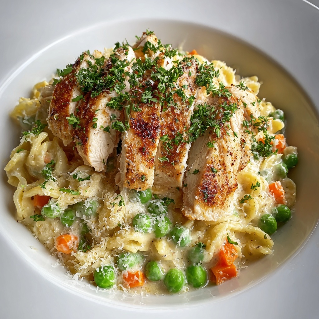 Classic Chicken Pot Pie Pasta Recipe - Recipe Image