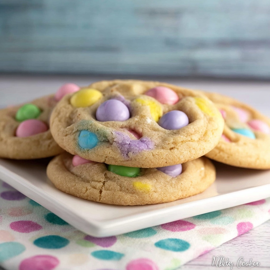 Easter M&M Cookies Recipe - Recipe Image