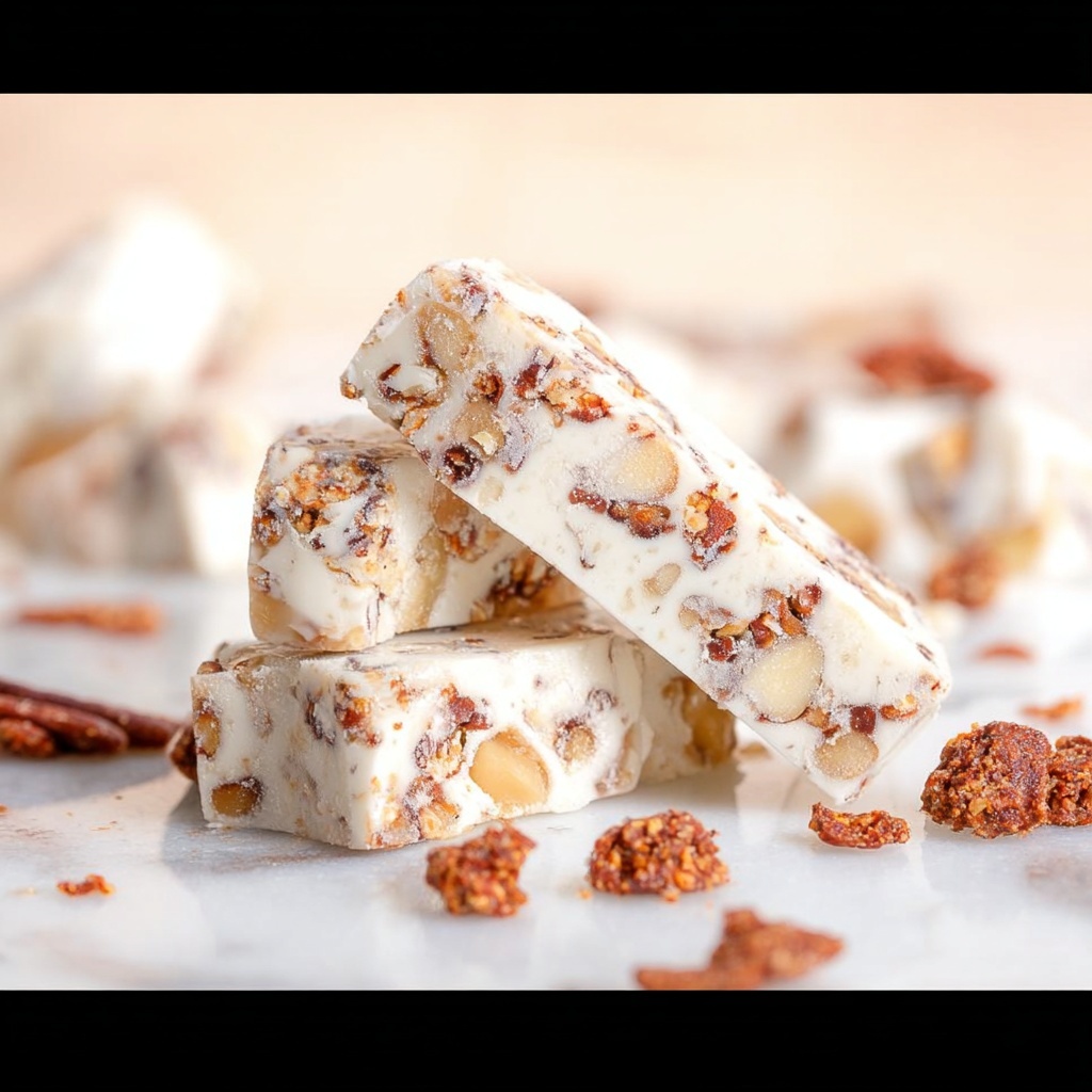 Candied Pecan White Chocolate Fudge Recipe - Recipe Image