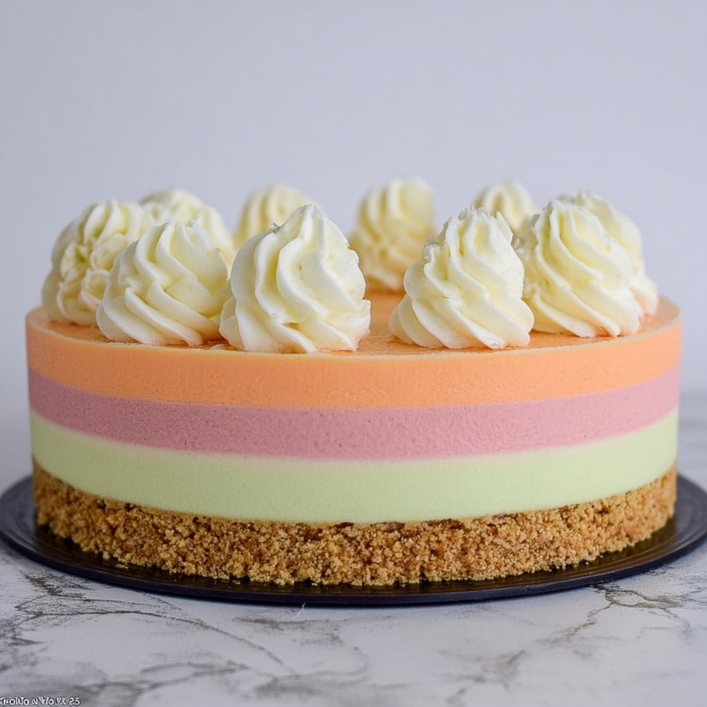 Rainbow Sherbet Cake Recipe - Recipe Image