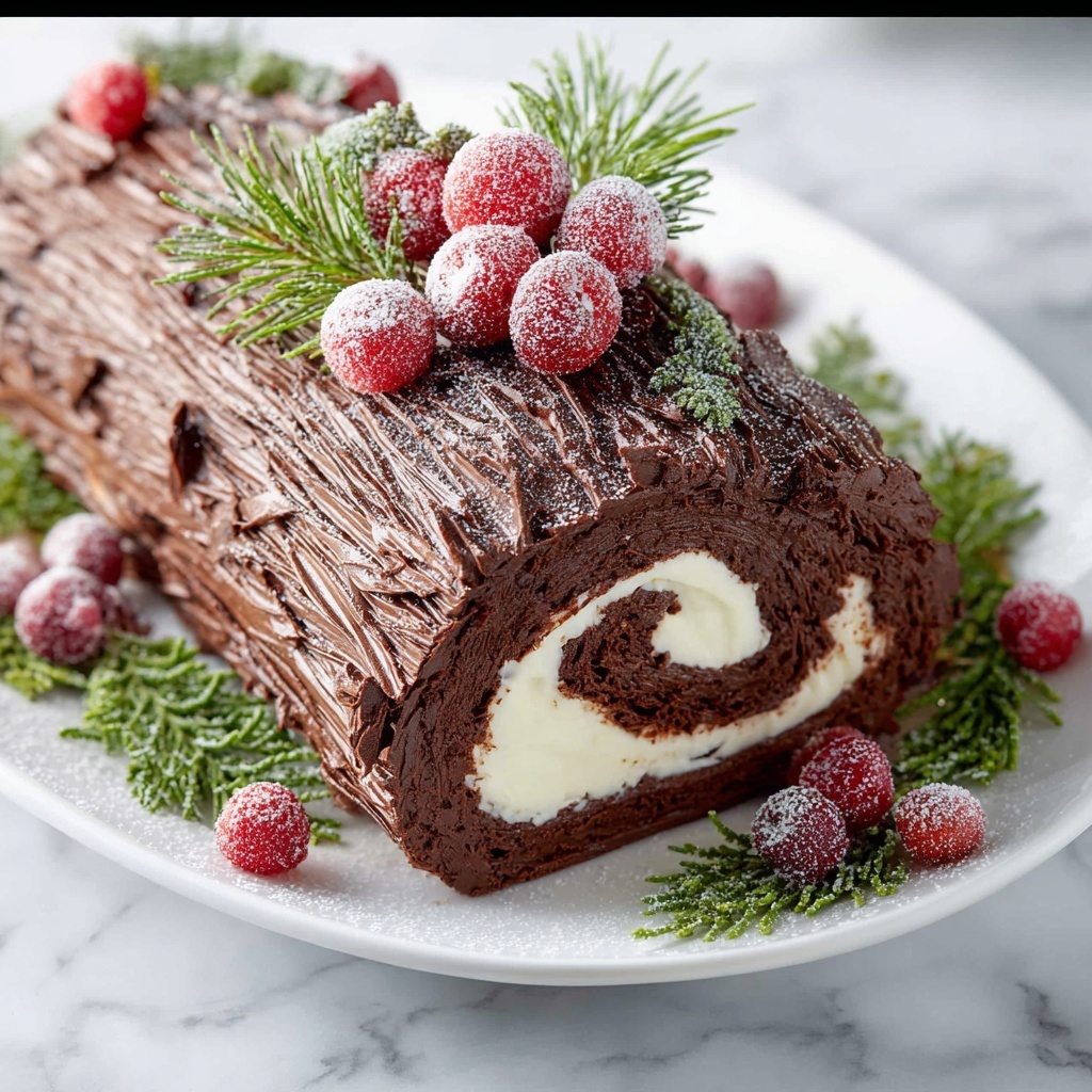 Yule Log Cake Recipe - Recipe Image