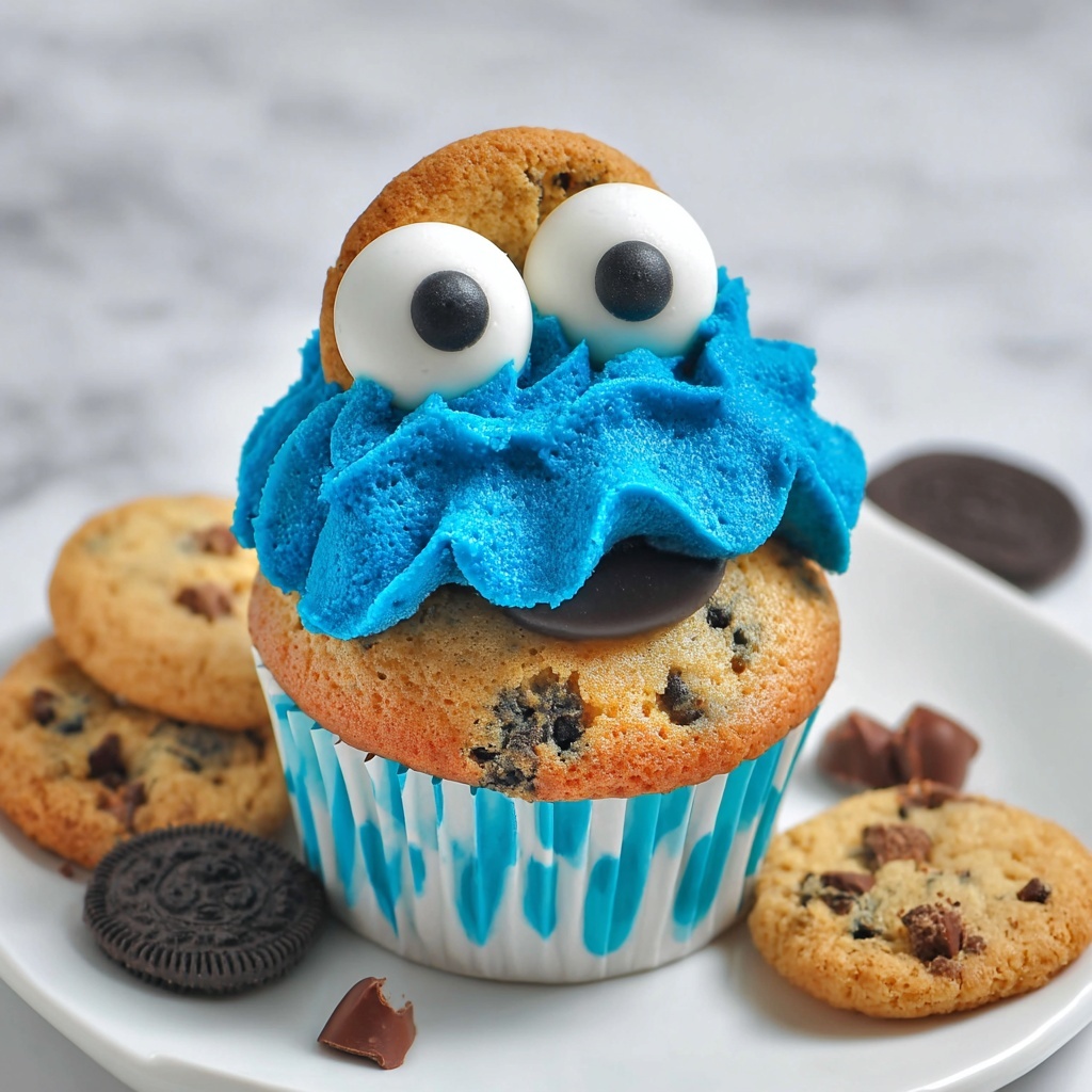 Cookie Monster Cupcakes Recipe - Recipe Image