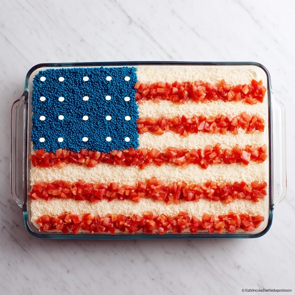 Easy 7-Layer Flag Taco Dip Recipe - Recipe Image