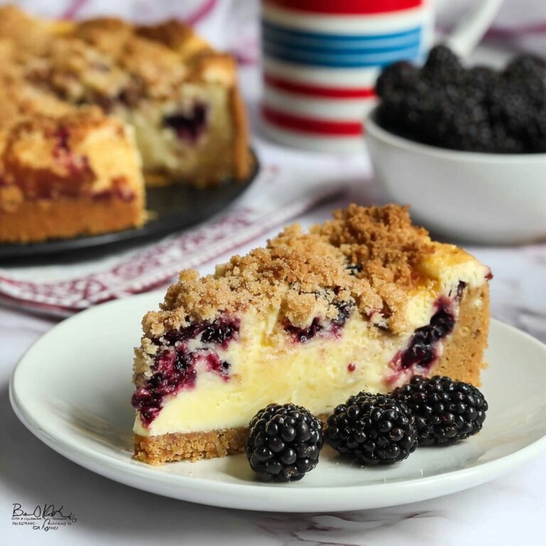Blackberry Crumb Cheesecake Recipe