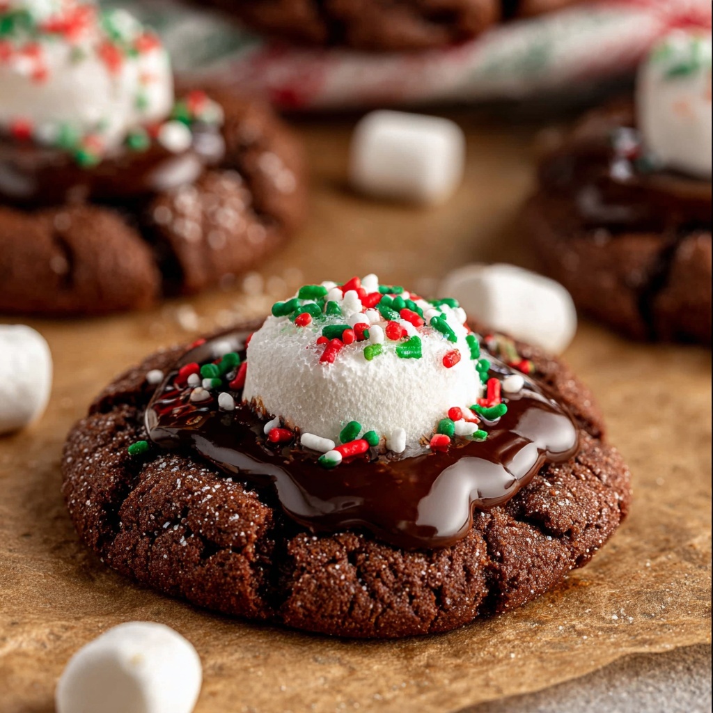 Hot Cocoa Cookies with Marshmallow Topping Recipe - Recipe Image