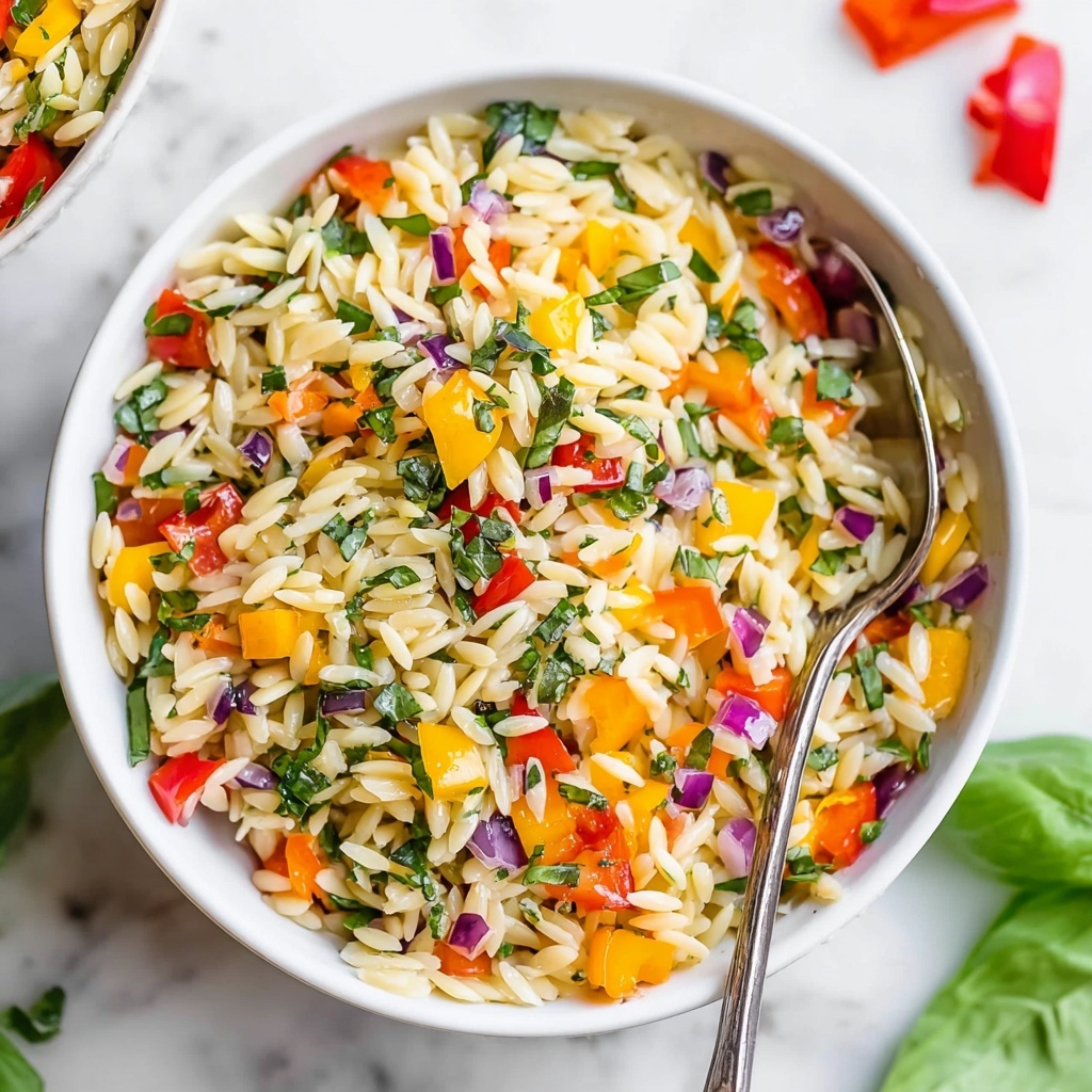 The Best Orzo Salad: Bright, Easy, and Bursting with Flavor Recipe - Recipe Image