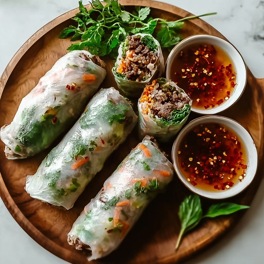 Savory Thai Basil Beef Rolls – Quick & Easy 5-Ingredient Delight Recipe - Recipe Image