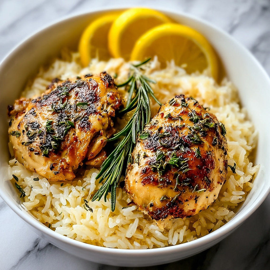 Delicious Slow Cooker Lemon Herb Chicken and Rice Delight Recipe - Recipe Image