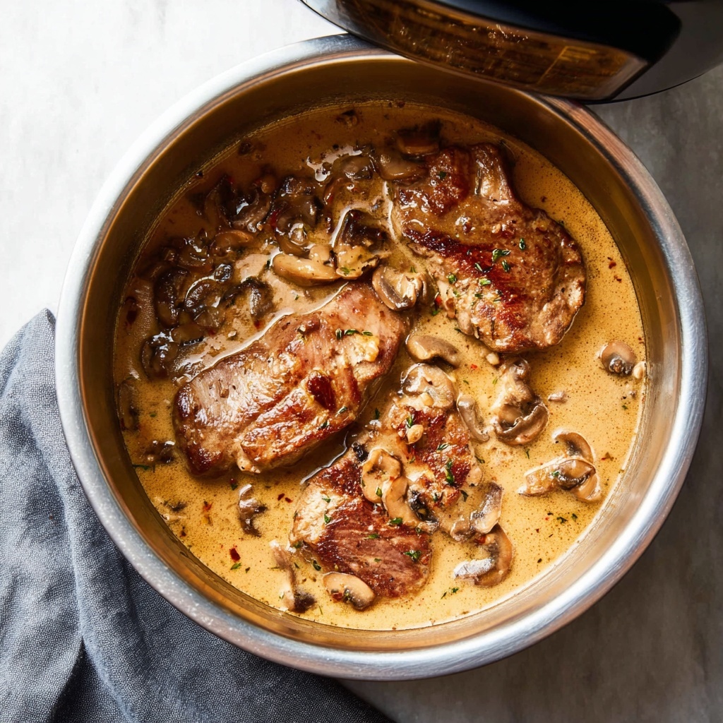 Instant Pot Mushroom Pork Chops Recipe - Recipe Image