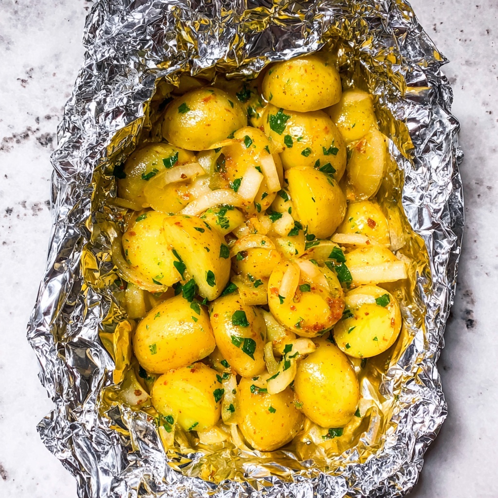 Cheesy Campfire Potatoes Recipe - Recipe Image