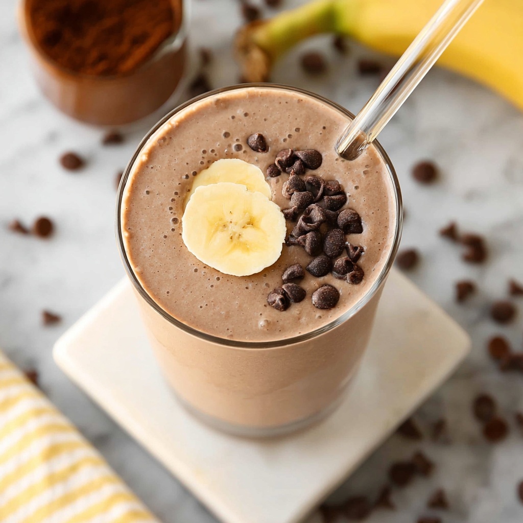 Chocolate Peanut Butter Banana Smoothie Recipe - Recipe Image