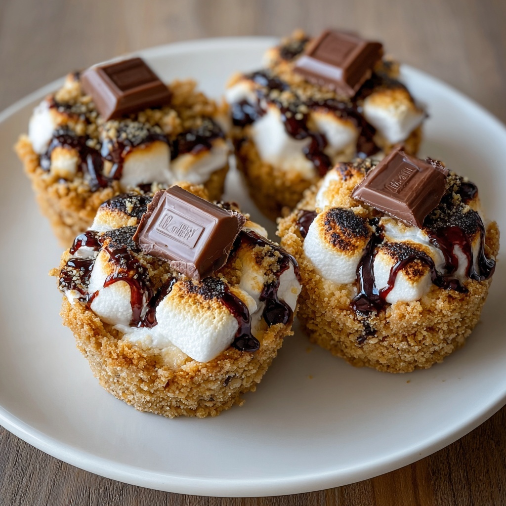 Decadent Gooey Baked S’mores Muffins Recipe - Recipe Image