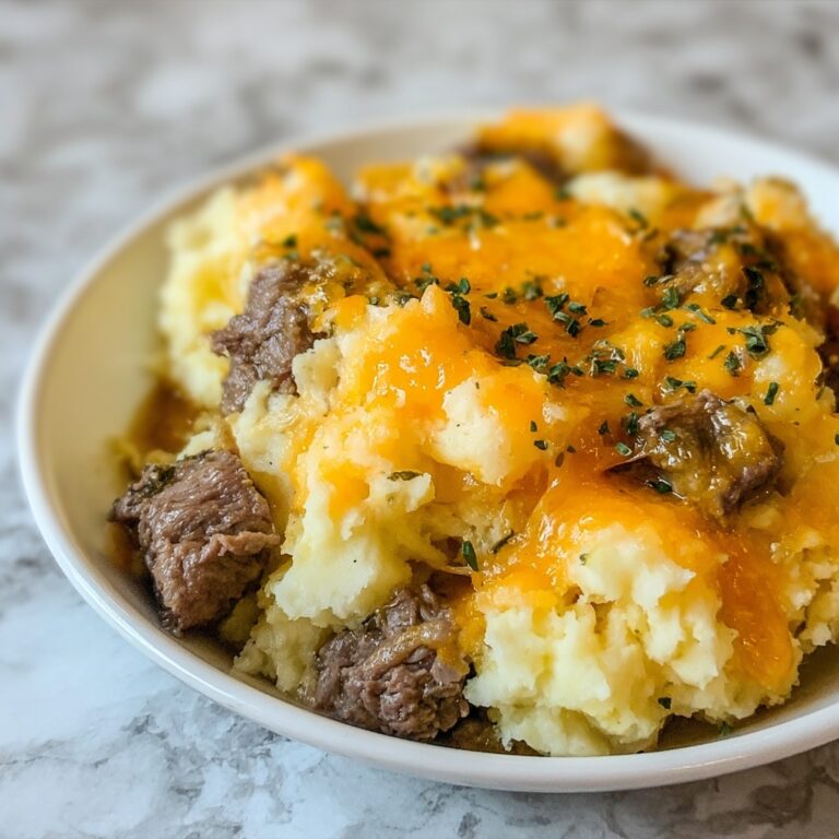 Slow Cooker Steak and Cheddar Potato Casserole Recipe