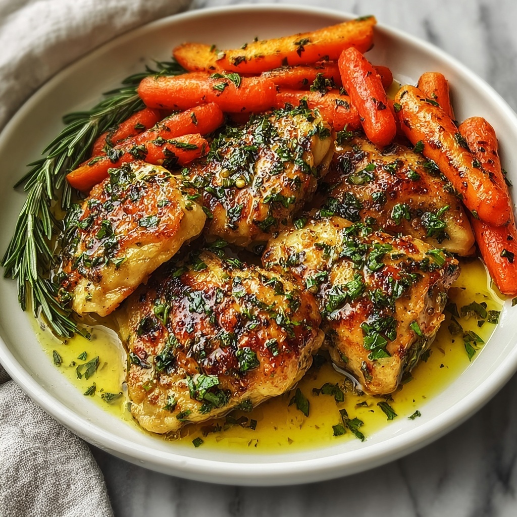 Garlic Herb Chicken with Honey-Butter Carrot Medley Recipe - Recipe Image