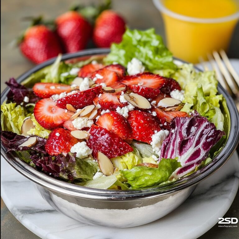 Easter Salad with Strawberries, Goat Cheese, and Lemon Honey Vinaigrette Recipe