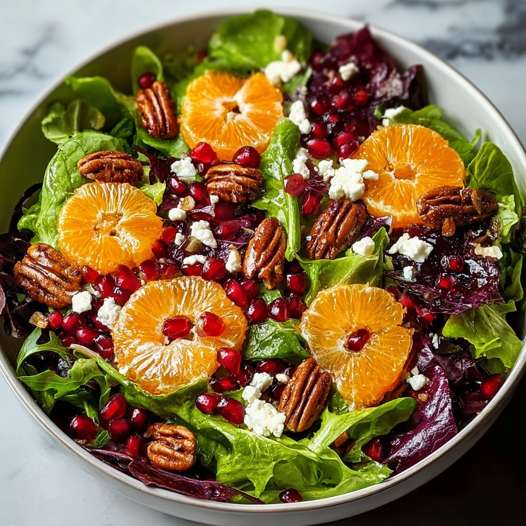 Festive Christmas Salad with Orange, Pomegranate, and Candied Pecans Recipe - Recipe Image