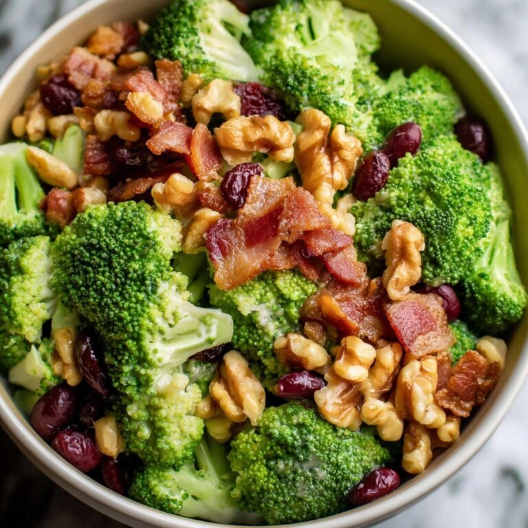 Broccoli Salad with Turkey Bacon and Cranberries Recipe
