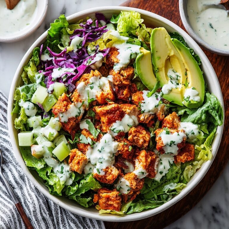 Crispy Buffalo Chicken Salad with Cilantro Ranch Recipe