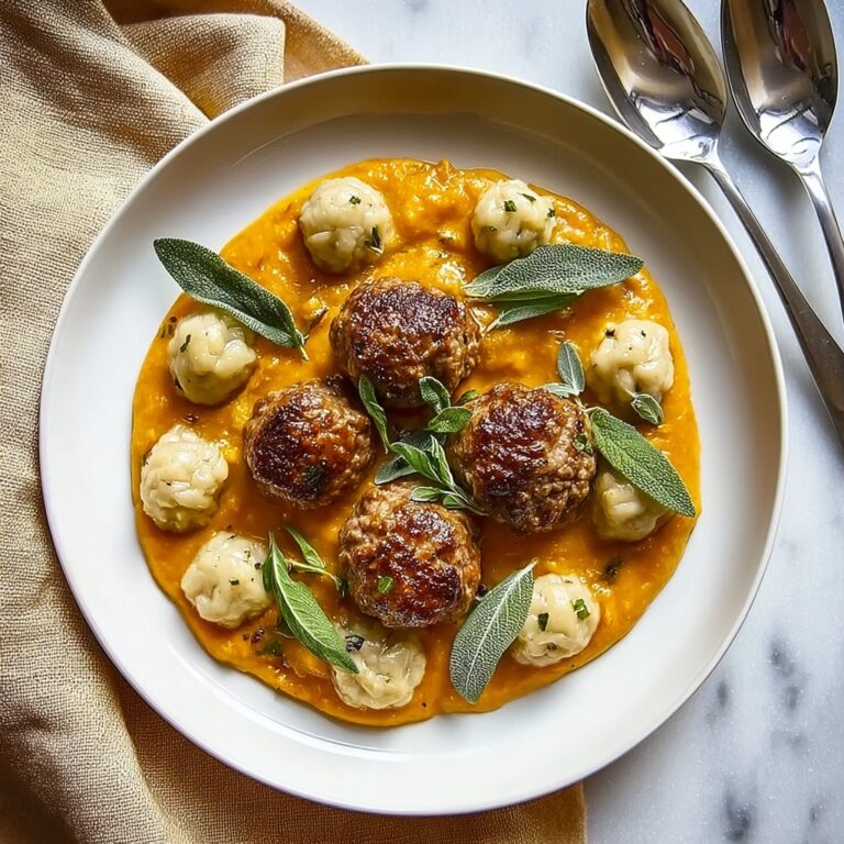 Turkey Meatballs in Pumpkin Sage Sauce Recipe