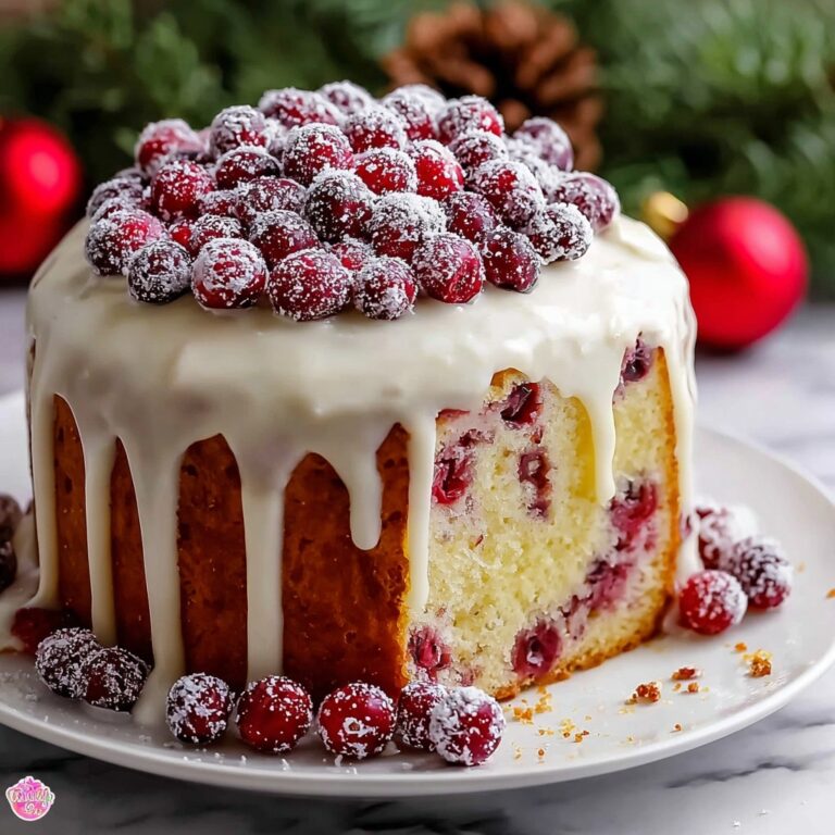 Indulgent Cranberry Christmas Cake Recipe