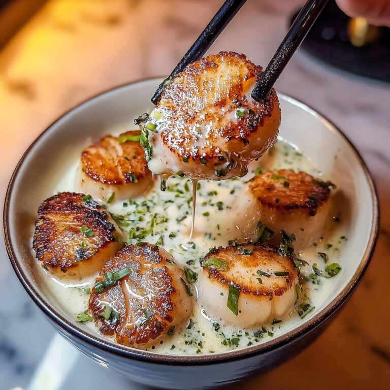 Creamy Garlic Butter Scallop Bowl Recipe