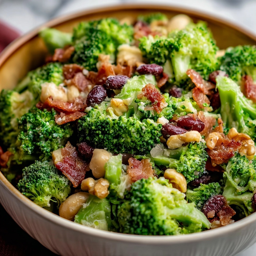 Broccoli Salad with Turkey Bacon and Cranberries Recipe - Recipe Image