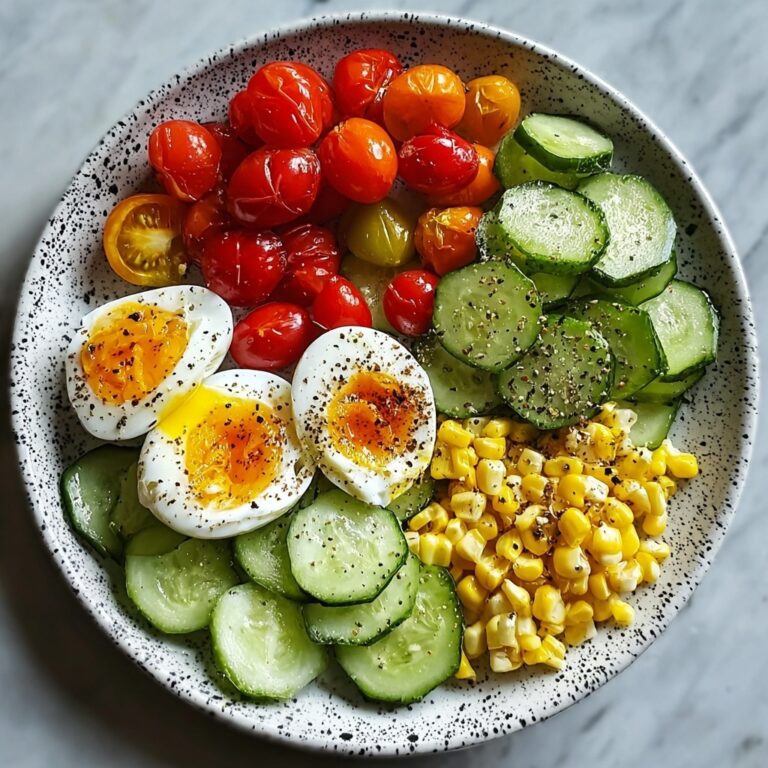 Mediterranean Egg Plate with Fresh Veggies & Cream Cheese Recipe