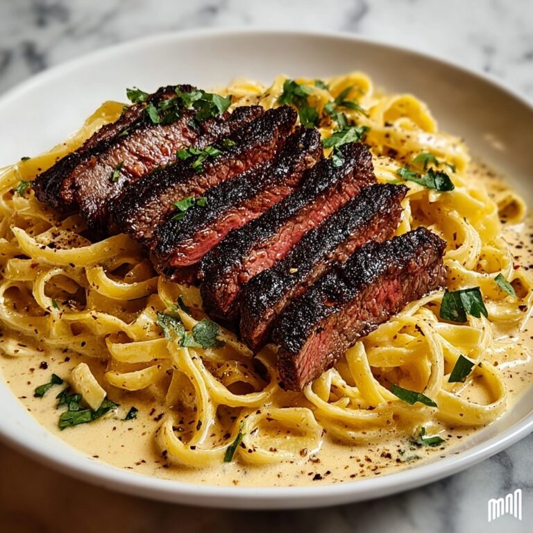 Indulgent Cajun Garlic Butter Steak over Creamy Parmesan Linguine Recipe