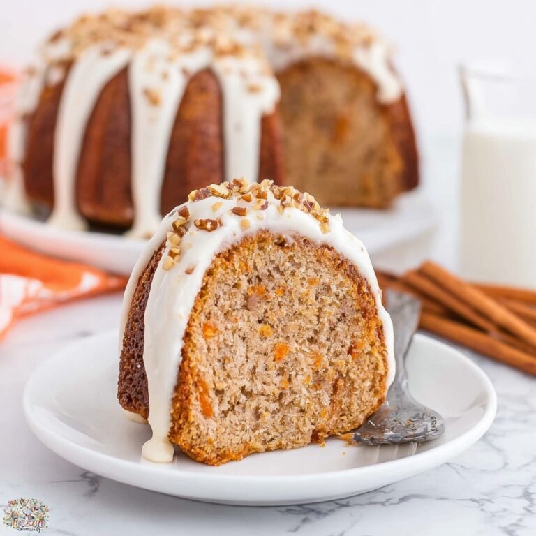 Carrot Cake Bundt Cake with Cream Cheese Glaze Recipe