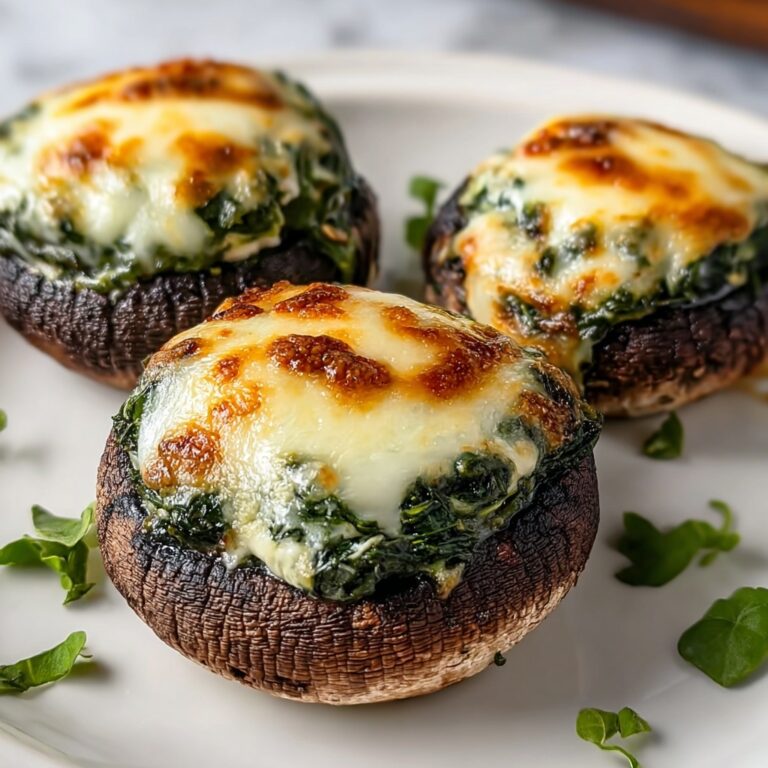 Spinach and Cheese Stuffed Portobello Mushrooms Recipe
