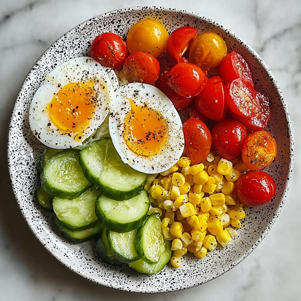 Mediterranean Egg Plate with Fresh Veggies & Cream Cheese Recipe - Recipe Image