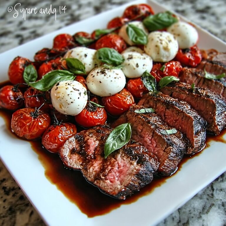 Juicy Grilled Balsamic Steak Caprese with Mozzarella Bliss Recipe