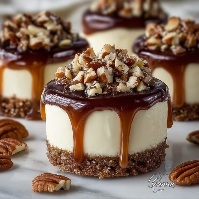 No Bake Turtle Mini Cheesecake Recipe